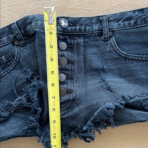 One teaspoon ROLLERS Distressed Gray Jean Shorts 29 shorty shorts - Picture 10 of 10